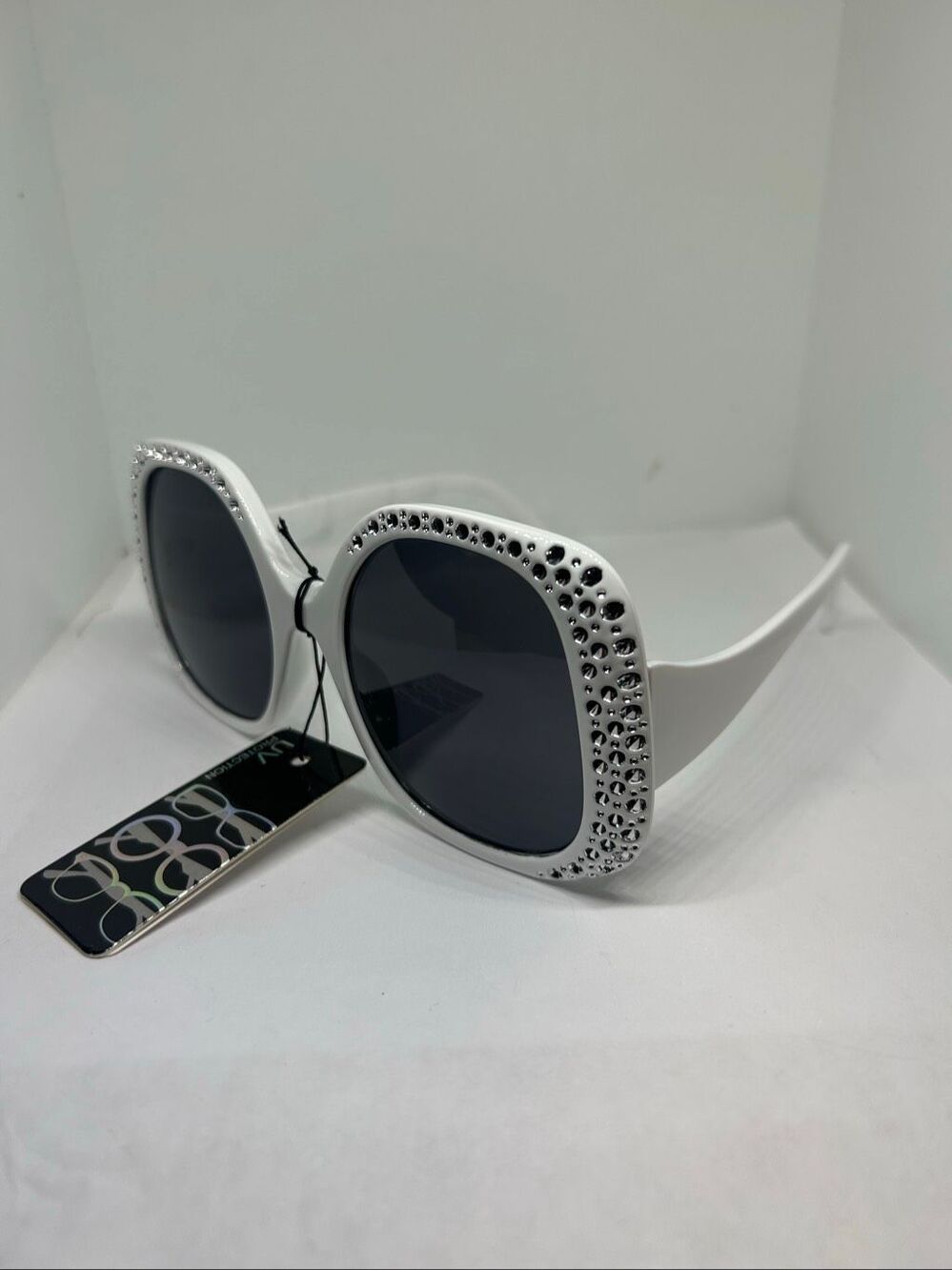 Bling Rhinestone Square Sunglasses UV Protection